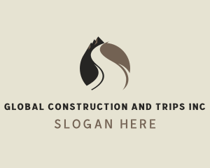 Mountain Trekking Road logo design