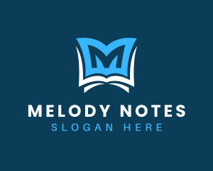 Notes - Book Letter M logo design