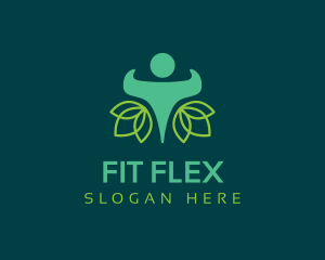 Fitness - Human Health Leaf logo design