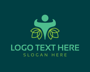 Health - Human Health Leaf logo design