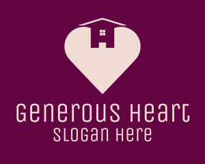 Love Heart House logo design