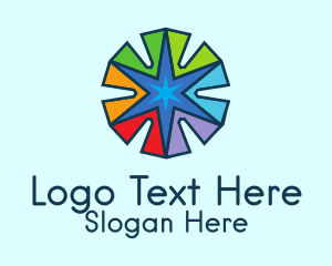 Colorful Modern Flower Star  Logo