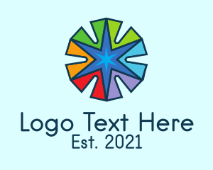 Color - Colorful Modern Flower Star logo design