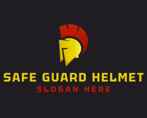 Medieval Gladiator Helmet logo design