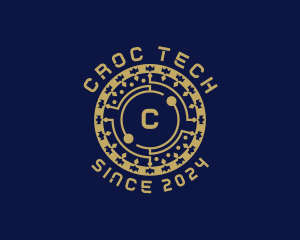 Digital Tech Cryptocurrency logo design