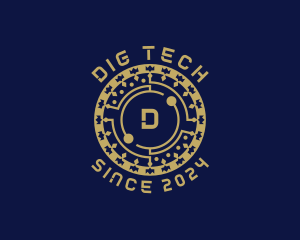 Digital Tech Cryptocurrency logo design