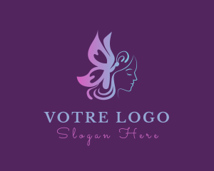 Beautiful - Butterfly Beautiful Female logo design