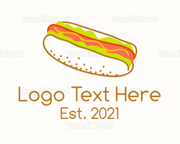 Hotdog Snack Sandwich Logo