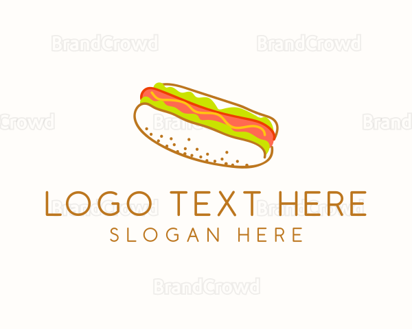 Hot Dog Snack Sandwich Logo