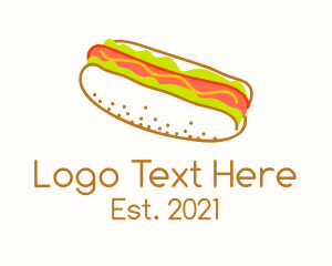 Vegetable - Hotdog Snack Sandwich logo design