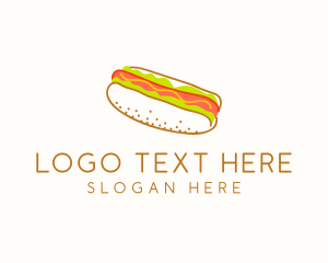 Dining - Hot Dog Snack Sandwich logo design