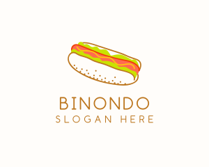 Hot Dog Snack Sandwich  Logo