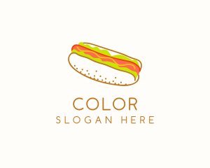 Hot Dog Snack Sandwich  Logo