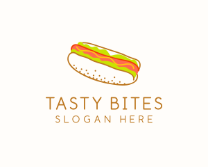 Hot Dog Snack Sandwich  Logo