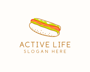 Meat - Hot Dog Snack Sandwich logo design