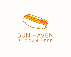 Buns - Hot Dog Snack Sandwich logo design