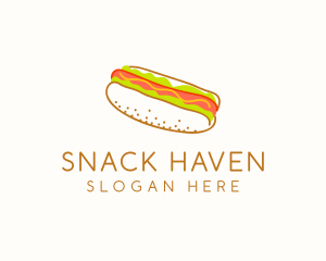 Hot Dog Snack Sandwich  logo design