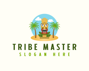 Tropical Hawaiian Tiki logo design