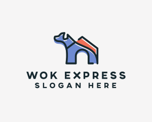 Dog Home Kennel logo design