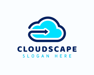 Cloud Arrow Forward logo design