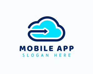 App - Cloud Arrow Forward logo design