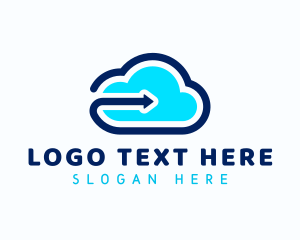 File Sharing - Cloud Arrow Forward logo design
