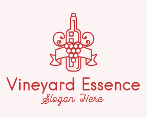 Winemaker Vineyard Banner logo design