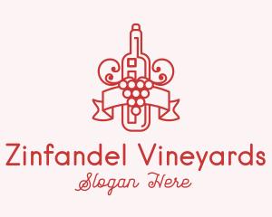 Winemaker Vineyard Banner logo design