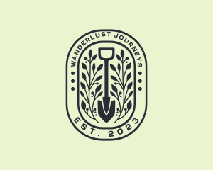 Planting - Landscape Garden Shovel logo design