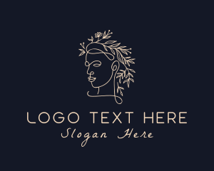 Headscarf - Fashion Floral Woman logo design