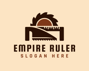 Ruler - Saw Blade Ruler Handyman logo design