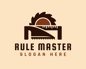 Ruler - Saw Blade Ruler Handyman logo design