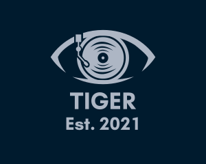 Eye - DJ Vinyl Record logo design