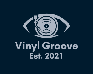 Turntable - DJ Vinyl Record logo design