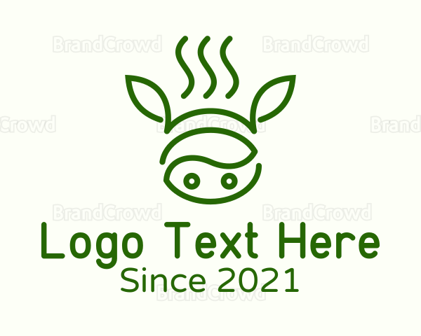 Minimalist Organic Cow Logo