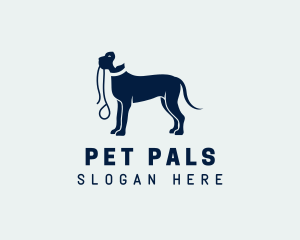 Pet Dog Walker Leash logo design