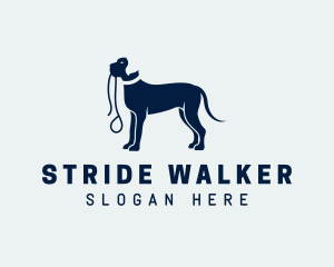 Pet Dog Walker Leash logo design