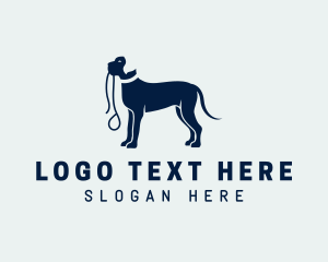 Pet Dog Walker Leash Logo