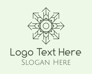 Green Snowflake Pattern  Logo