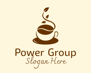 Natural Coffee Bean  Logo