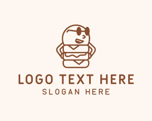 Illustration - Sunglasses Hamburger Diner logo design