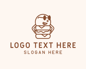 Animated - Sunglasses Hamburger Diner logo design