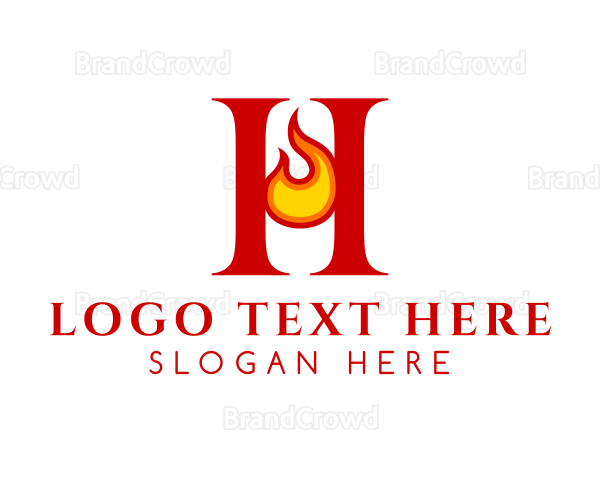 Hot Letter H Logo