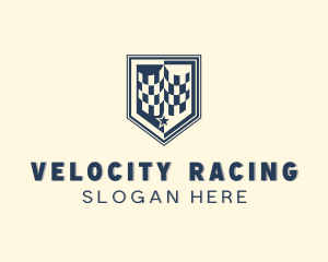 Motorsport Racing Flag logo design