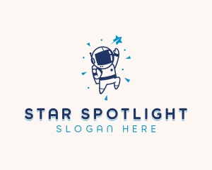 Astronaut Spaceman Costume logo design