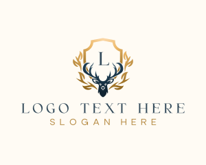 Luxury - Elegant Deer Antler logo design