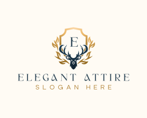 Elegant Deer Antler  logo design