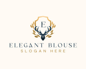 Elegant Deer Antler  logo design