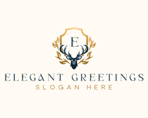 Elegant Deer Antler  logo design