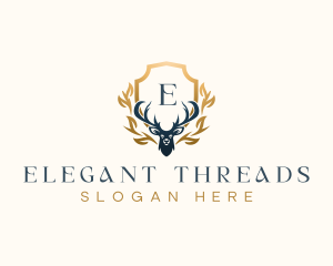 Elegant Deer Antler  logo design